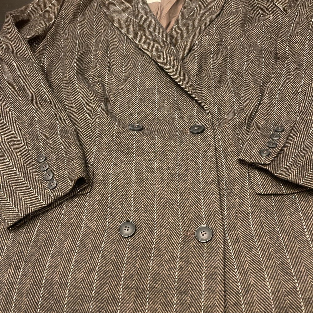 H&M Women's Brown Herringbone Blazer